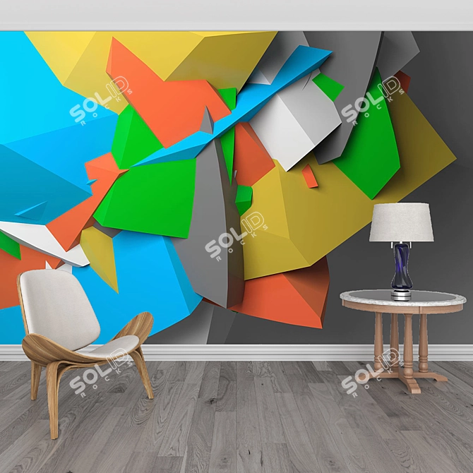 Texture Set: Wall Mural Collection 3D model image 3