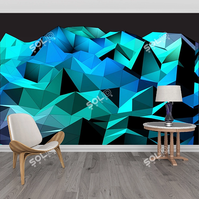 Texture Wall Mural Set 3D model image 3