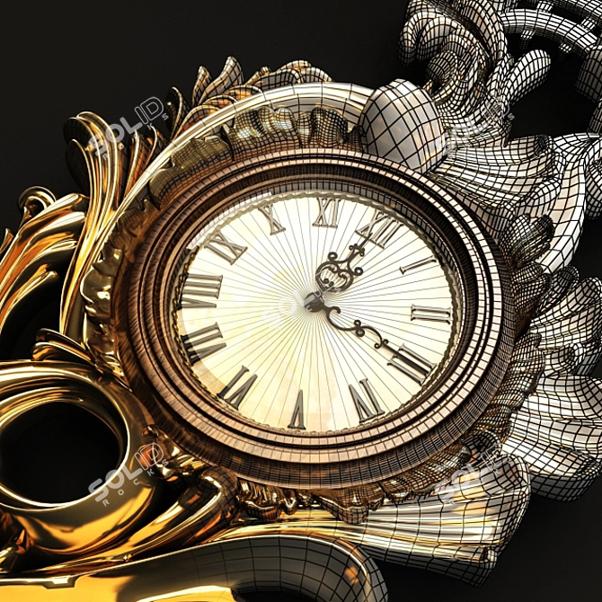 Vintage Timepiece - Classic Wall Clock 3D model image 3