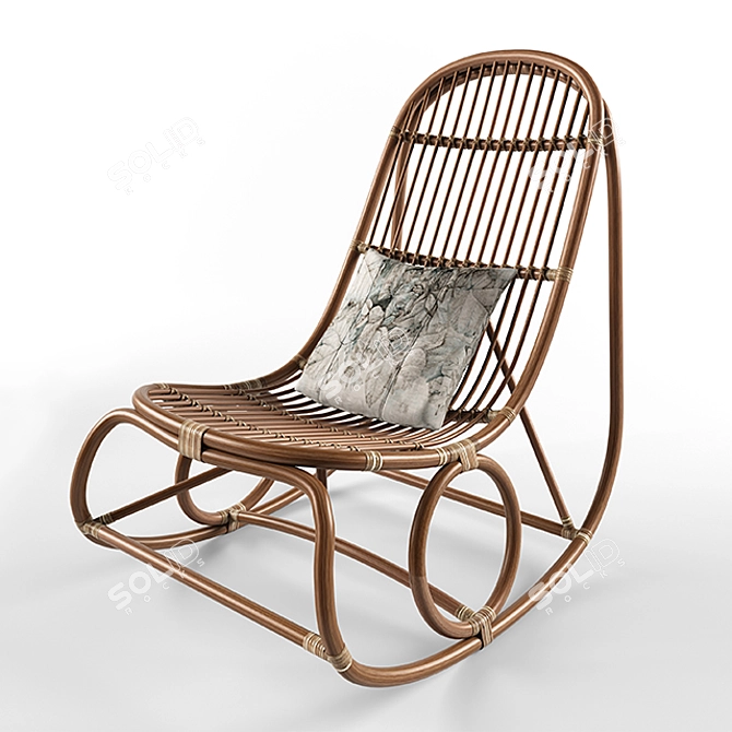 Cozy Rocking Chair for Nurturing 3D model image 2