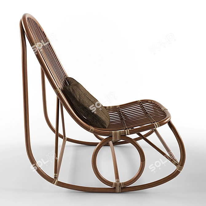 Cozy Rocking Chair for Nurturing 3D model image 3
