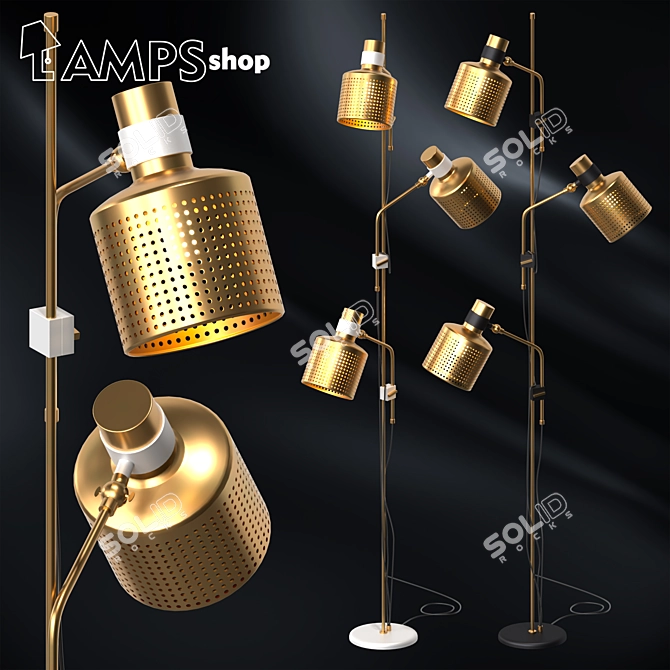 Mystic Glow Riddle Floor Lamps 3D model image 1