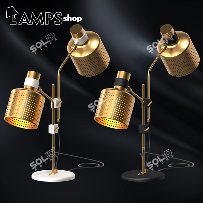 Mystic Glow Duo Lamp Set 3D model image 1