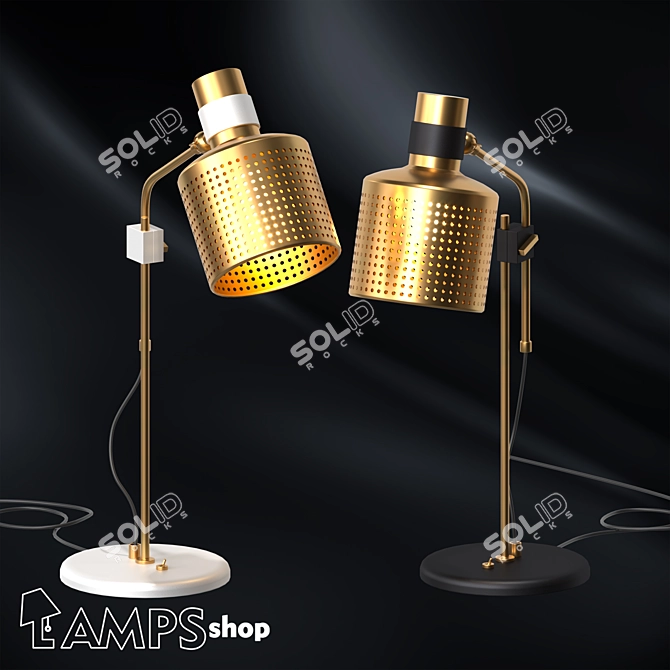 Enigmatic Glow: Riddle Table Lamps 3D model image 1