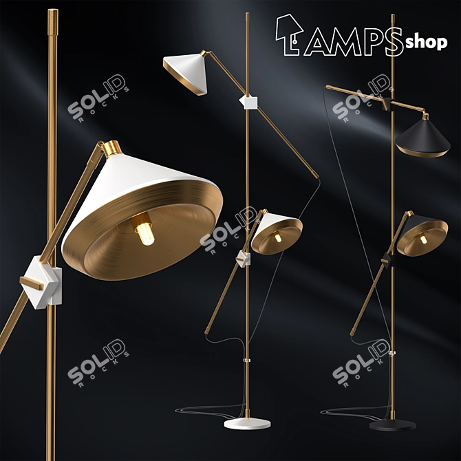 Shear Elegance Floor Lamps 3D model image 1