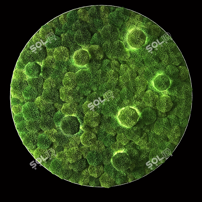 LED Moss Ring: Modern Accent Lighting 3D model image 2