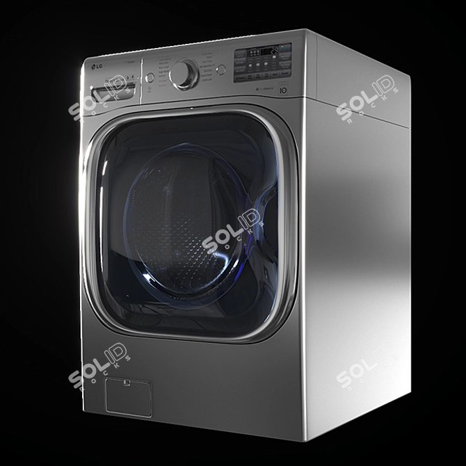 Efficient LG Washing Machine 3D model image 1