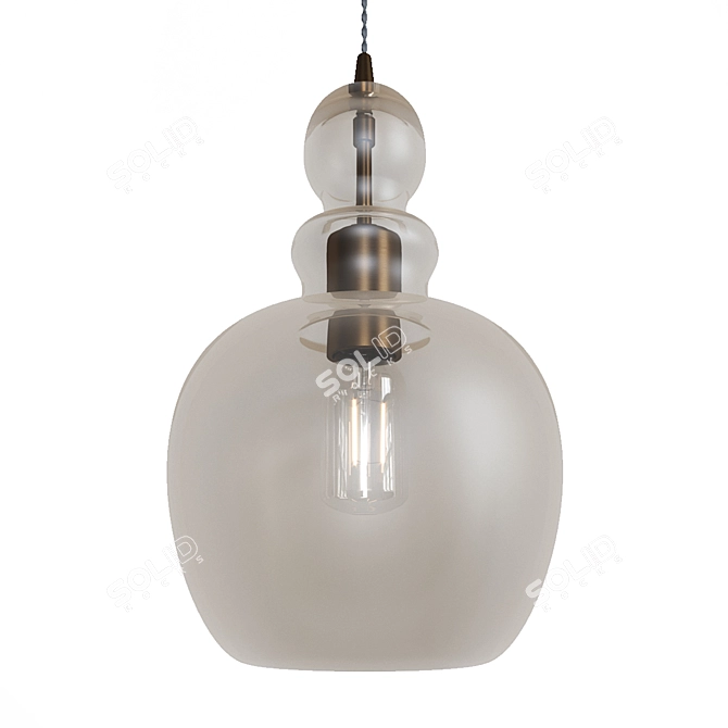 Contemporary Bronze Pendant Light 3D model image 1