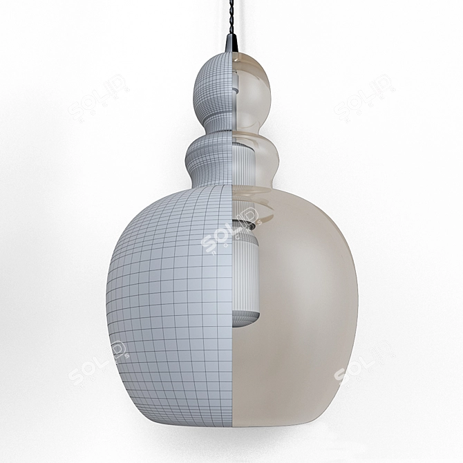 Contemporary Bronze Pendant Light 3D model image 3