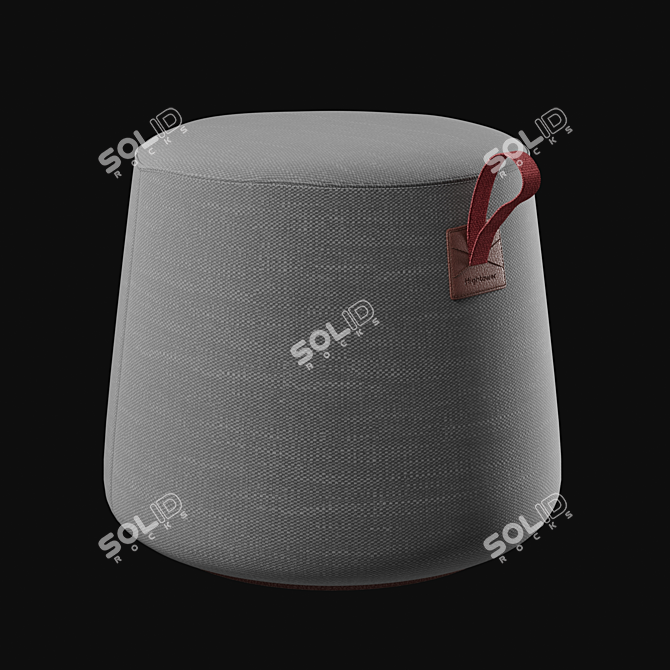 Modest Round Pouf: Stylish and Functional 3D model image 2