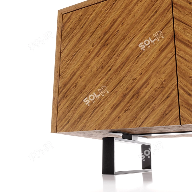 Exquisite Wood Sideboard 3D model image 3