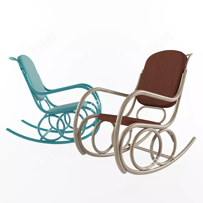 Elegant Rocking Armchair: Dondolo Chair 3D model image 1