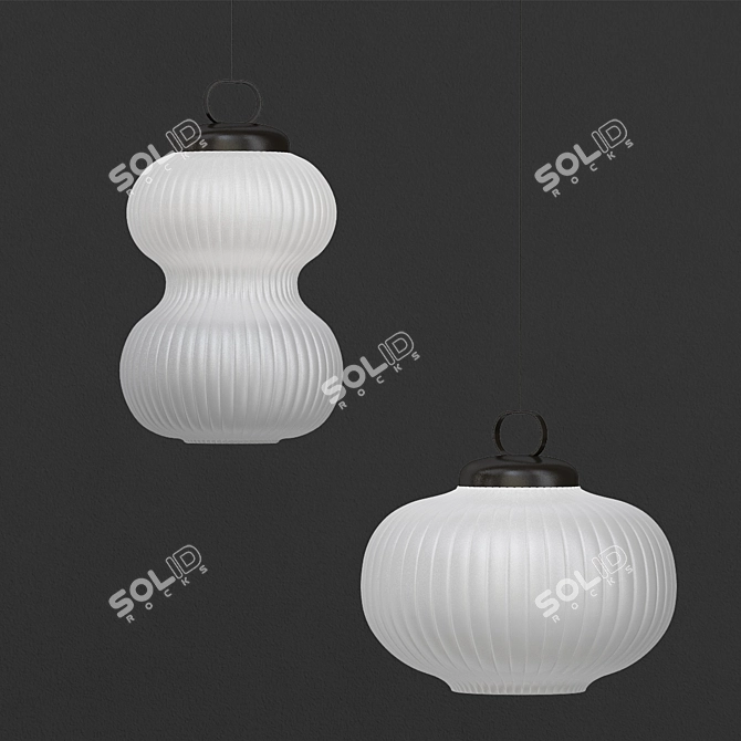 Kanji: Modern Elegance Illuminated 3D model image 1