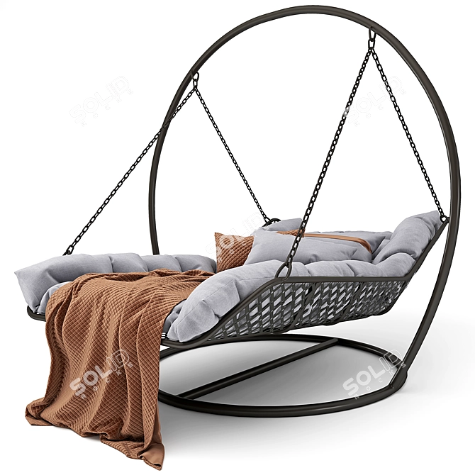 Relaxation Haven: Hanging Bed 3D model image 2