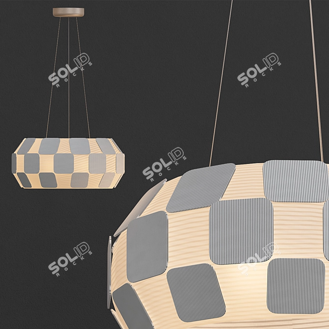 Elegance Sparkle Pendant Light - Quios SCHULLER 3D model image 1