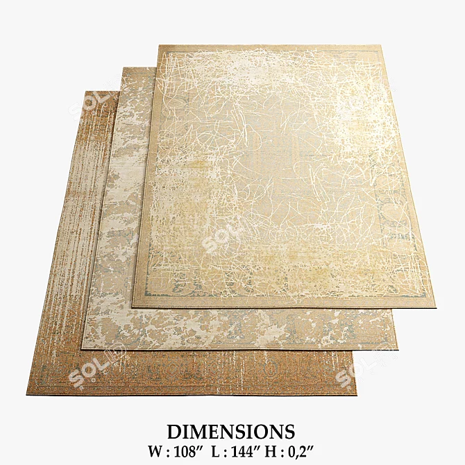 Jan Kath Erased Heritage Tabriz Wooster Rugs 3D model image 1