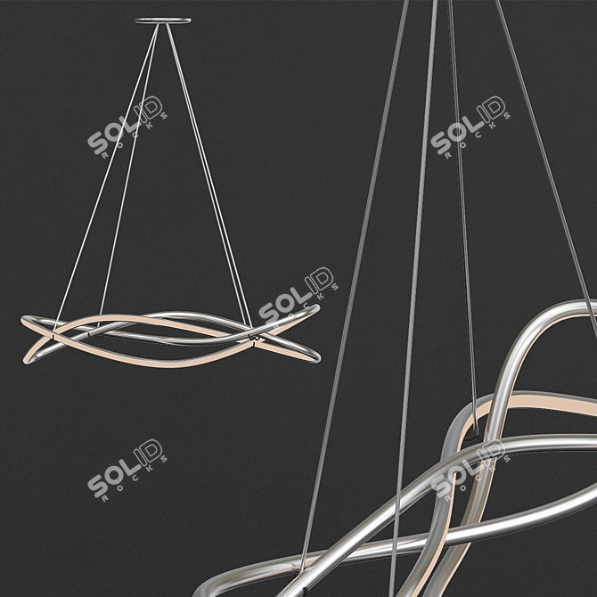 Coaster LED Pendant: Modern Lighting 3D model image 1