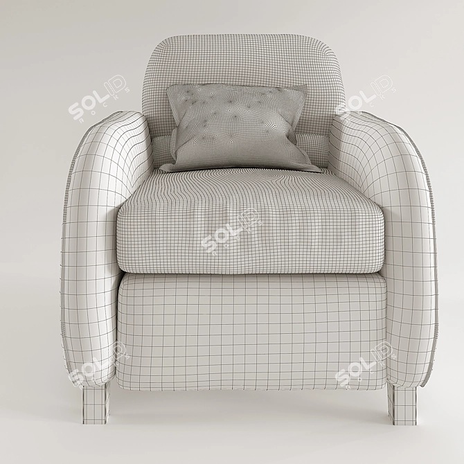 Revamped Armchair: The Perfect Blend of Style and Comfort 3D model image 3