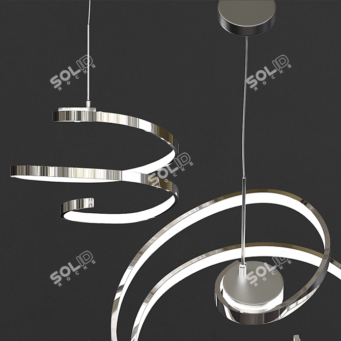Gleaming Chrome Tintori Pendant 3D model image 1