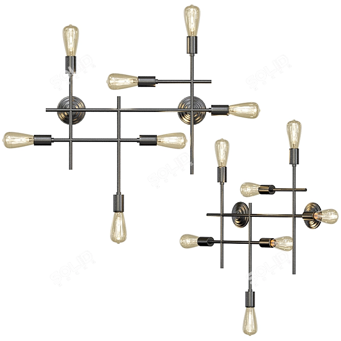 Sleek Minimalist Wall Lamp 3D model image 1