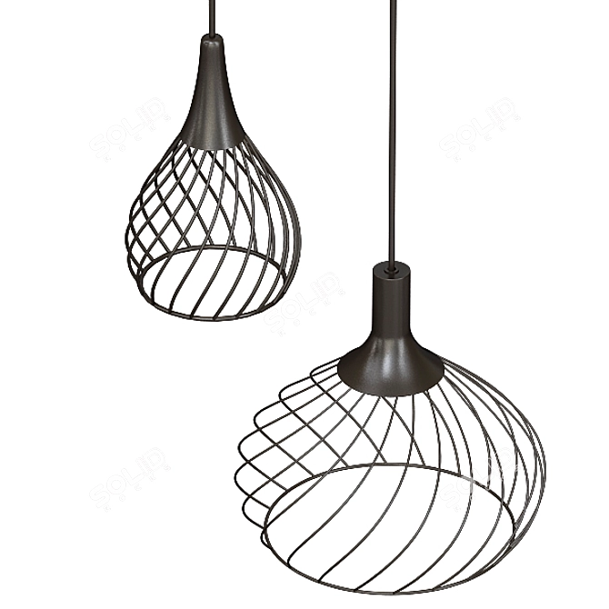 MONGOLFIER LED Iron Pendant 3D model image 1