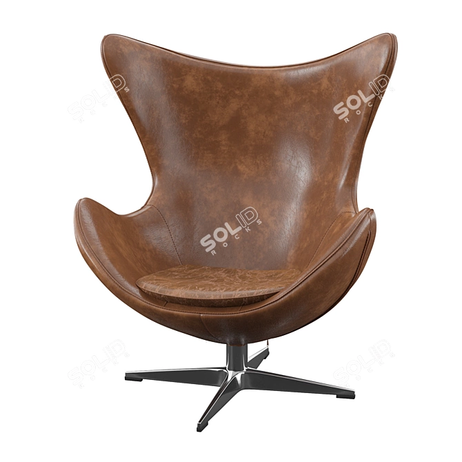 Cozy Balloon Swivel Chair 3D model image 1