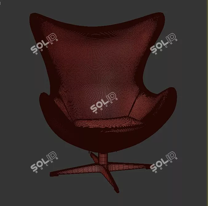 Cozy Balloon Swivel Chair 3D model image 3
