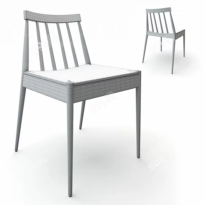 Sleek Hemstad Chair: Modern, Elegant, and Comfortable 3D model image 2