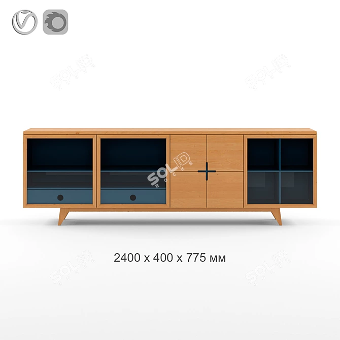 Functional Chest of Drawers 3D model image 1