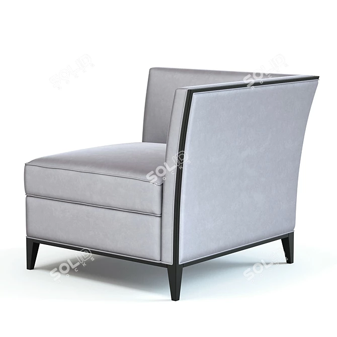 Keats Armchair: Stylish 3D Model with 3 Colors 3D model image 3