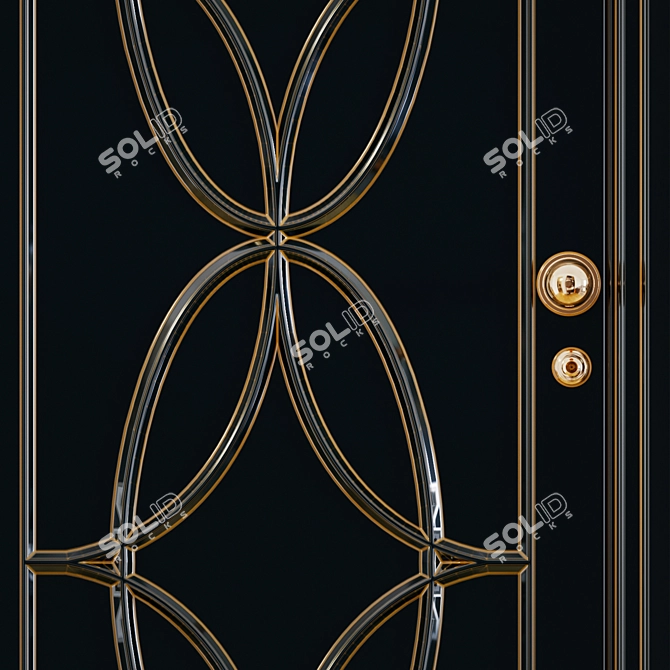 Elegant Traditional Interior Doors 3D model image 2