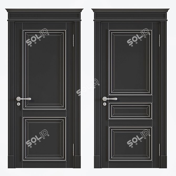 Elegant Classic Door Designs 3D model image 3