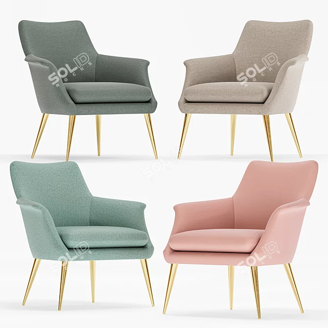 Sleek  Lounge Chair | Stylish & Comfortable 3D model image 1