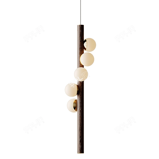 Elegant Willow Pendant Lamp 3D model image 3