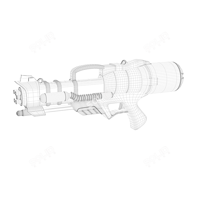 Aqua Blast Water Gun 3D model image 2