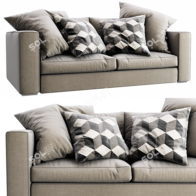 Stylish Boconcept Cenova Sofa 3D model image 2