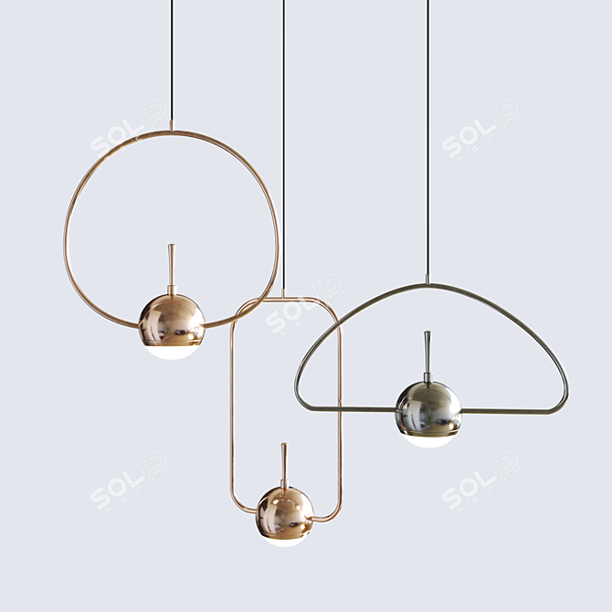 Scandi LED Pendant Light 3D model image 1