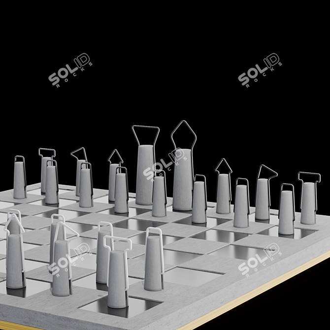 Strategic Master Chess Board 3D model image 2