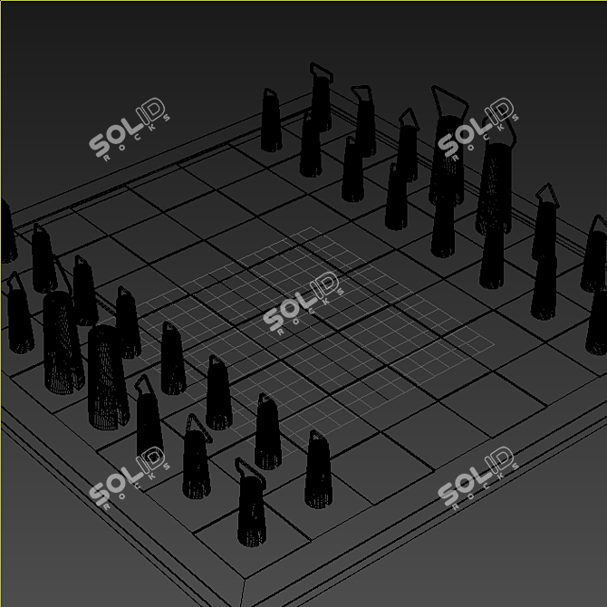 Strategic Master Chess Board 3D model image 3