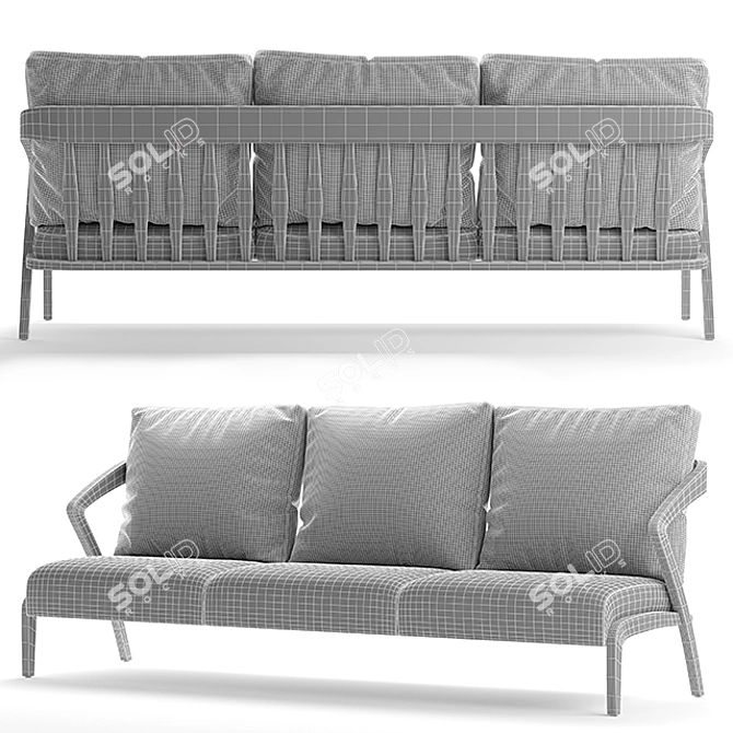 Hemonides Lounge Sofa: Sleek and Stylish 3D model image 3