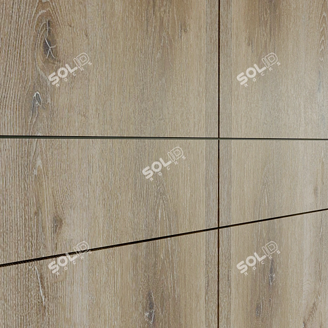 Title: Wooden 3D Panel: Decorative Wall Art 3D model image 3