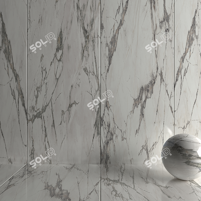 Title: HD Multi-Texture Wall/Floor Tiles 3D model image 3