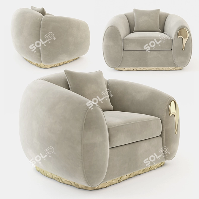 Soleil Armchair: Elegance Illuminated 3D model image 1