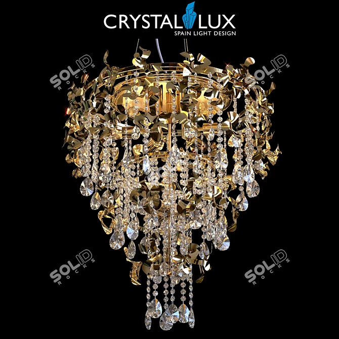 Romeo SP10 Gold D600 Chandelier 3D model image 1