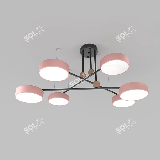 Technum LED Color Pendant Chandelier 3D model image 1