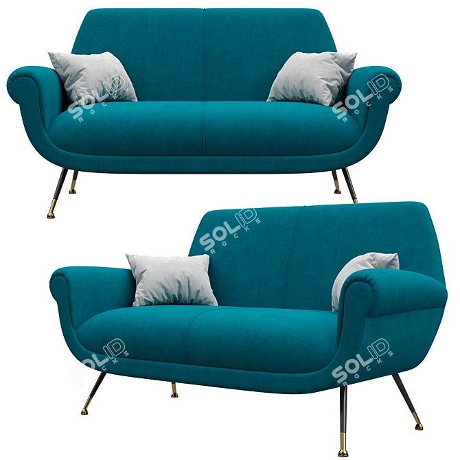 Albert & Ile MINOTTI: Stylish Sofa for Modern Living 3D model image 1