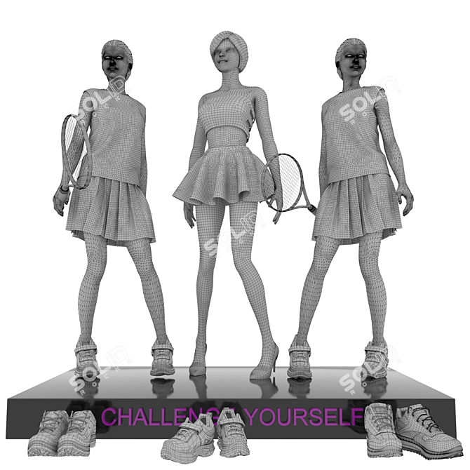 Marvelous Designer Female Mannequin: Unleash Your Potential 3D model image 3