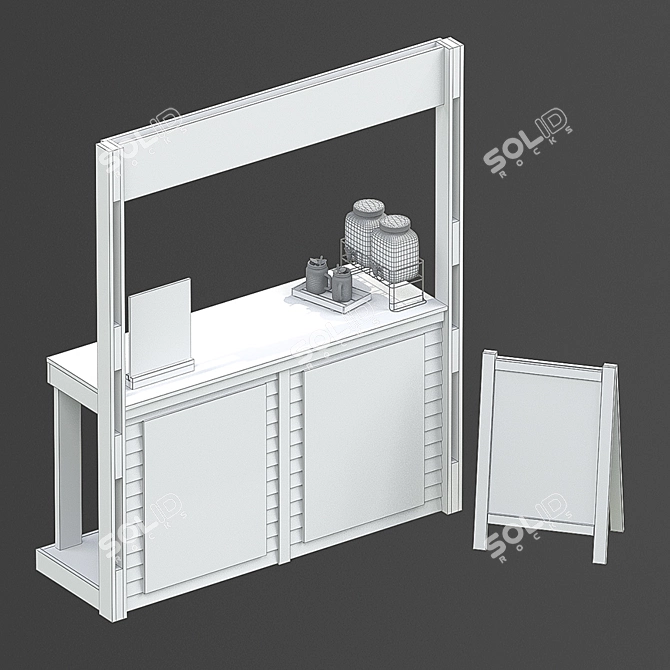 Beverage Dispenser Stand 3D model image 3