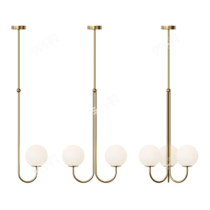 Scandinavian Style Pendant Lamp 3D model image 1