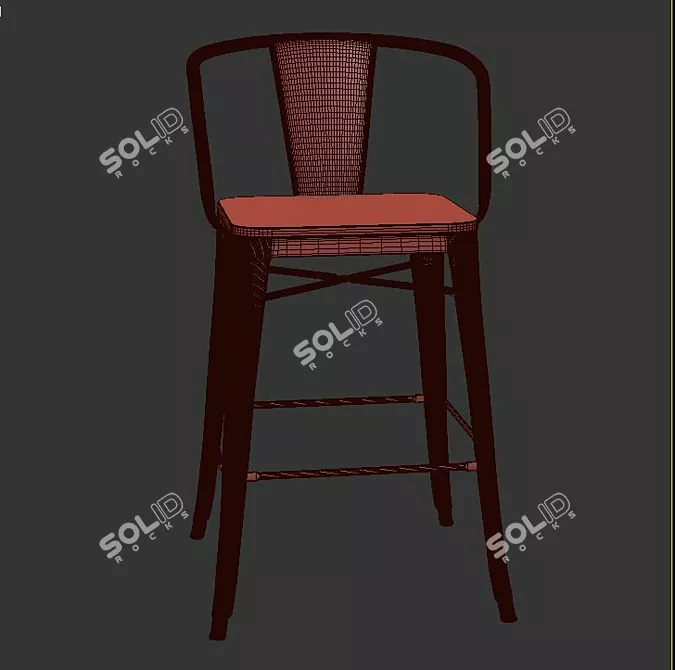 Modern Swivel Bar Stools 3D model image 3